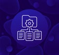 data management icon, manage documents line vector