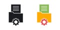 Data management icon vector Royalty Free Stock Photo