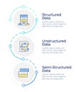 Data management infographic design template Royalty Free Stock Photo