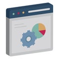 Data Management Isometric Vector Isolated icon which can easily modify or edit Royalty Free Stock Photo