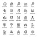 Data Management Line Icons Pack Royalty Free Stock Photo