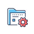 Data Management - modern vector line design icon.