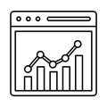 Data Management outline vector icon which can easily modify or edit Royalty Free Stock Photo