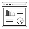 Data Management outline vector icon which can easily modify or edit Royalty Free Stock Photo
