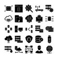 Data Management and Server icons pack consist with Data backup, data recovery, data sharing, data transfer, file transfer, Comput Royalty Free Stock Photo