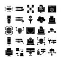 Data Management and Server icons pack consist with Data management, database architecture, database infrastructure, database stru Royalty Free Stock Photo