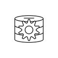 data manege, database, setting icon. Simple outline vector of Web Design Development  set icons for UI and UX, website or mobile Royalty Free Stock Photo