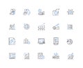 Data mapping line icons collection. Transformation, Integration, Translation, Synchronization, Extraction, Mapping