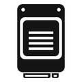 Data memory solid icon simple vector. MB archive Royalty Free Stock Photo