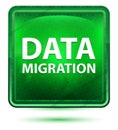 Data Migration Neon Light Green Square Button