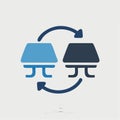 Data Migration and Synchronization Icon Royalty Free Stock Photo