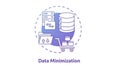 Data minimization icon isolated on white background Royalty Free Stock Photo