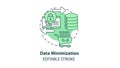 Data minimization icon isolated on white background Royalty Free Stock Photo