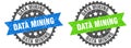 data mining band sign. data mining grunge stamp set Royalty Free Stock Photo
