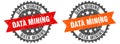 data mining band sign. data mining grunge stamp set Royalty Free Stock Photo