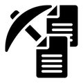 Data Mining, Data Discovery Glyph Solid Icon Royalty Free Stock Photo