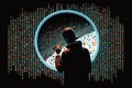 data mining expert, analyzing huge trove of data for hidden insights and patterns Royalty Free Stock Photo