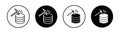 Data mining icon set. Computing Server Data Analysis in a black filled and outlined style Royalty Free Stock Photo