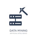 Data Mining icon. Trendy flat vector Data Mining icon on white b Royalty Free Stock Photo