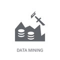 Data Mining icon. Trendy Data Mining logo concept on white background from Artificial Intelligence collection Royalty Free Stock Photo