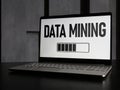 Data mining is shown using the text as business concept Royalty Free Stock Photo