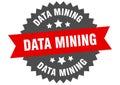 data mining sign. data mining circular band label. data mining sticker Royalty Free Stock Photo