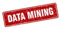 data mining sign. data mining grunge stamp. Royalty Free Stock Photo