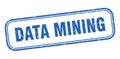 data mining stamp. data mining square grunge sign Royalty Free Stock Photo