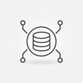 Data Mining Technology linear vector concept icon