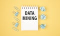 Data mining - text ON WHITE PAPER. Royalty Free Stock Photo