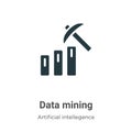 Data mining vector icon on white background. Flat vector data mining icon symbol sign from modern artificial intellegence and Royalty Free Stock Photo