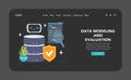 Data modeling and evaluation set. Flat vector illustration