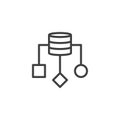 Data modeling line icon