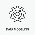 Data modeling vector icon for graphic and web design