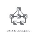 Data modelling linear icon. Modern outline Data modelling logo c