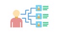Data Network Connection Icon, User and Information Flow, vector design Generative AI Royalty Free Stock Photo