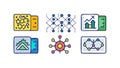 Data Network and Connectivity Icons, Abstract System, vector design Generative AI Royalty Free Stock Photo