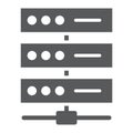 Data network glyph icon, data and analytics Royalty Free Stock Photo