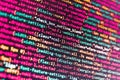 Programming code on computer scren Royalty Free Stock Photo