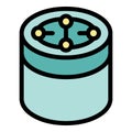 Data network hub showing decentralized database storage system
