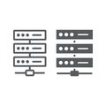 Data network line and glyph icon Royalty Free Stock Photo