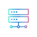 Data network line vector icon. Hierarchical structure illustration. Royalty Free Stock Photo