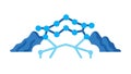 Data Network over Mountain Landscape, Connectivity Tech, vector design Generative AI Royalty Free Stock Photo
