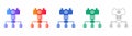 Data Network Server Infrastructure Icon Set Royalty Free Stock Photo