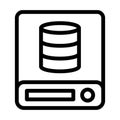 Data Network Thick Line Icon