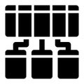 Data Normalization, Relational Data Glyph Solid Icon