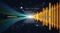 Data normalization and scale adjustment visualization for machine learning process Royalty Free Stock Photo