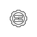 Data optimization line icon