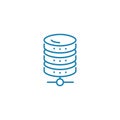 Data packets linear icon concept. Data packets line vector sign, symbol, illustration. Royalty Free Stock Photo