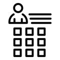 Data personal information icon, outline style